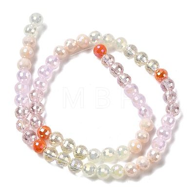 Electroplate Glass Beads Strands EGLA-D300-06-6mm-16-1