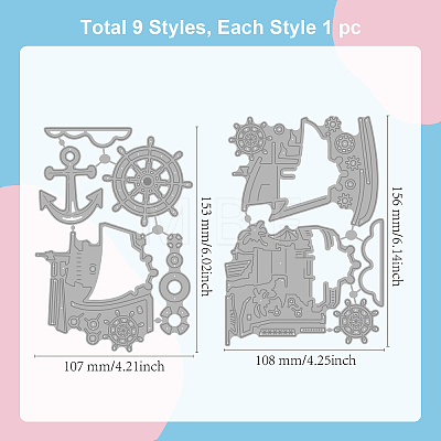 Carbon Steel Cutting Dies Stencils DIY-WH0309-1921-1