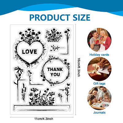 Custom PVC Plastic Clear Stamps DIY-WH0618-0102-1