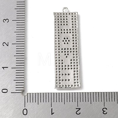 Brass Micro Pave Cubic Zirconia Pendants KK-P290-54P-1