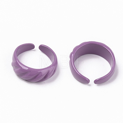 Spray Painted Alloy Cuff Rings RJEW-T011-31B-RS-1