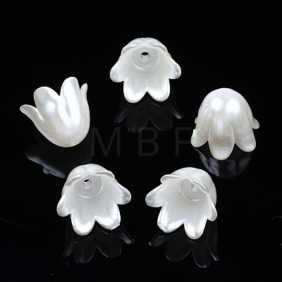 Spray Paint ABS Plastic Imitation Pearl Beads MACR-N013-001-1