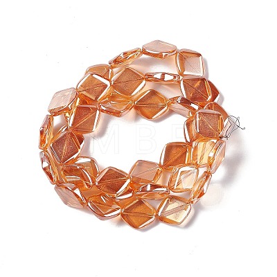 Electroplate Glass Beads Strands EGLA-L032-PL01-1