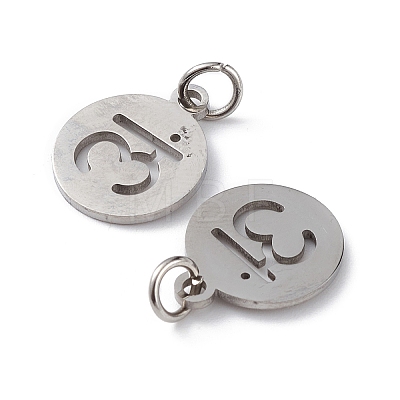 304 Stainless Steel Charms STAS-Q201-T451P-1