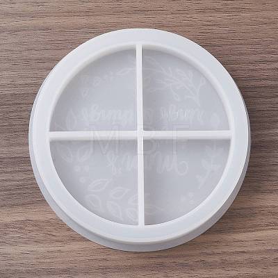 Flat Round Mother's Day Word MOM DIY Tray Silicone Molds DIY-G112-02A-1