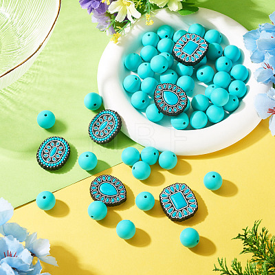 56Pcs 4 Styles Silicone Beads FIND-TA0010-75A-1