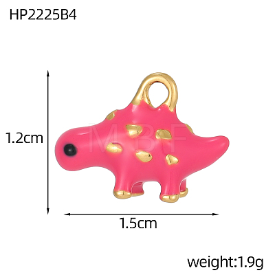 304 Stainless Steel Enamel Pendants STAS-OY002-77G-1