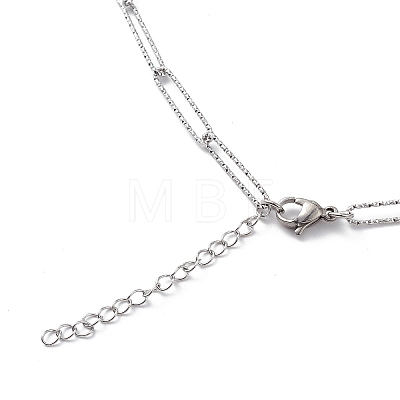 304 Stainless Steel Paperclip Chain Necklace for Men Women STAS-B039-01P-1