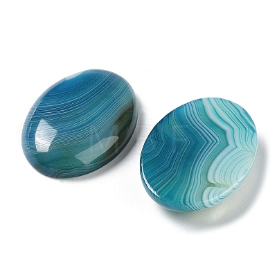 Natural Striped Agate/Banded Agate Cabochons G-H296-01F-1