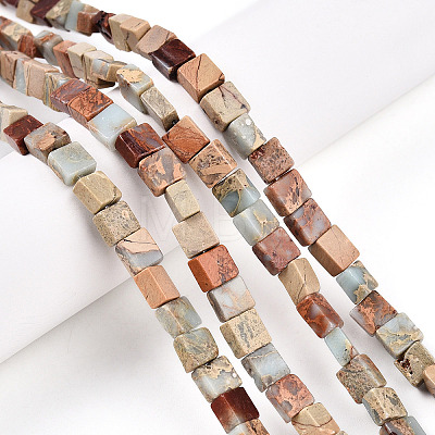 Natural Shoushan Stone Beads Strands G-N346-05A-04-1