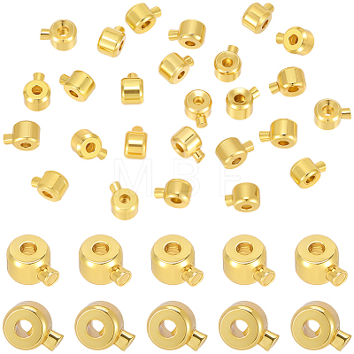 80Pcs Brass Crimp Beads KK-BBC0025-89G-1