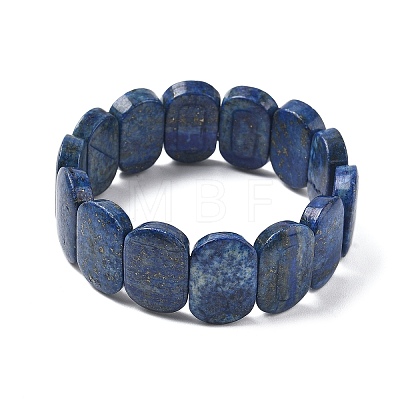 Natural Lapis Lazuli Beads Stretch Bracelets for Women Men BJEW-I323-02C-1