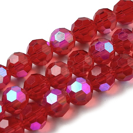 Electroplate Transparent Glass Beads Strands EGLA-A035-T10mm-L01-1