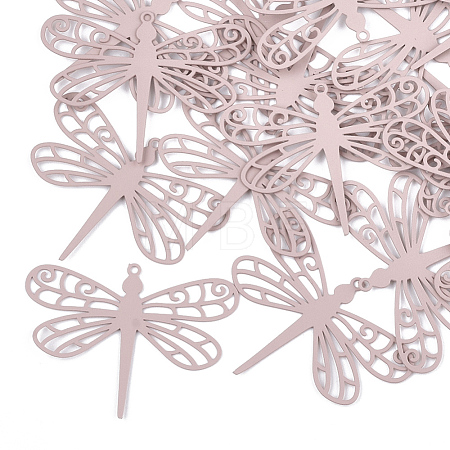 430 Stainless Steel Filigree Pendants STAS-T042-08E-1