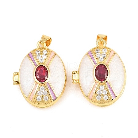 Brass Locket Pendants KK-D232-12G-03A-1