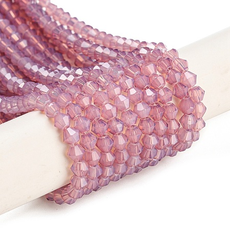 Baking Paint Transparent Glass Beads Strands DGLA-F029-J4mm-04-1