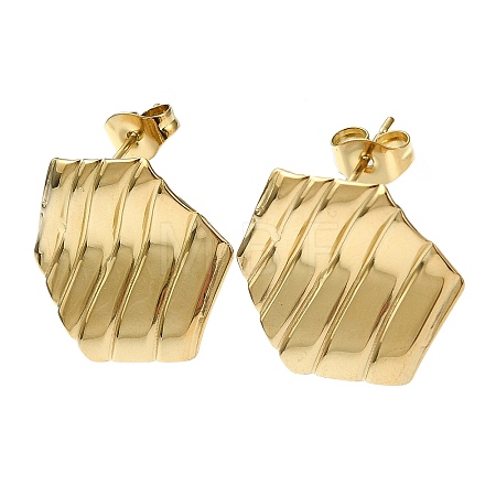 Ion Plating(IP) 201 Stainless Steel Stud Earrings EJEW-K270-20G-1