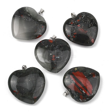 Natural African Bloodstone Pendants GG-K002-12A-20-1