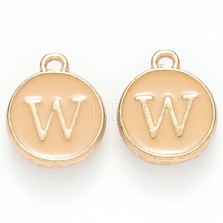 Golden Plated Alloy Enamel Charms ENAM-S118-06W-1