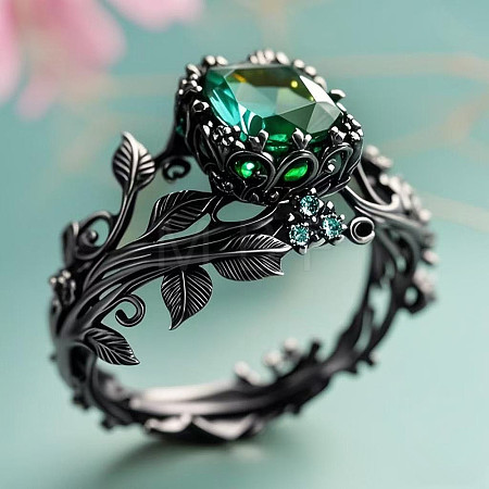 Zinc Alloy & Rhinestone Finger Rings FS-WG73E81-07-1