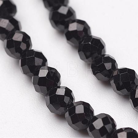 Natural Black Spinel Bead Strands G-P213-13-2mm-1