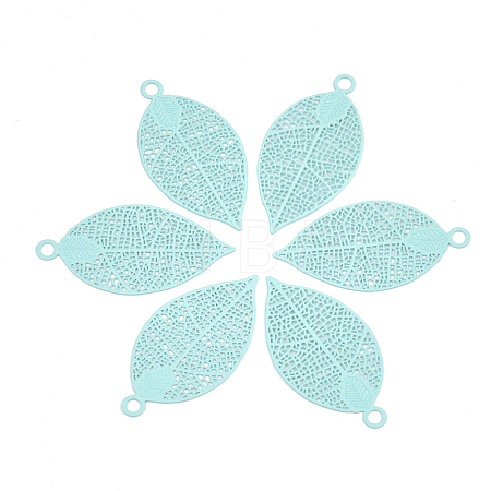 430 Stainless Steel Filigree Pendants STAS-S108-01C-1