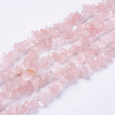 Natural Rose Quartz Stone Bead Strands X-G-R192-03-1