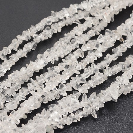 Chips Natural Quartz Crystal Beads Strands G-N0164-30-1