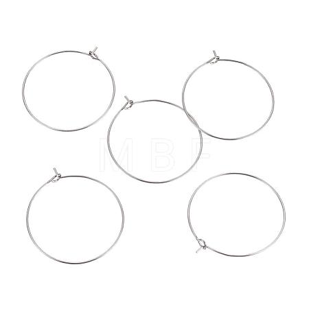 316L Surgical Stainless Steel Hoop Earring Findings STAS-G130-03P-30MM-1
