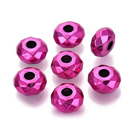 UV Plating Acrylic European Beads OACR-E033-22-08-1