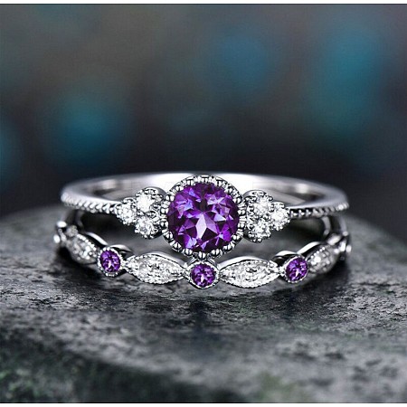 Alloy Micro Pave Cubic Zirconia Finger Rings for Women FS-WG2E042-07-1
