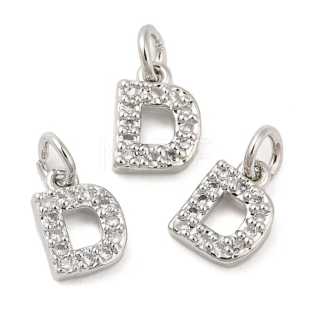 Brass Micro Pave Grade AAA Cubic Zirconia Charms LS-ZIRC-P067-11P-D-NR-1