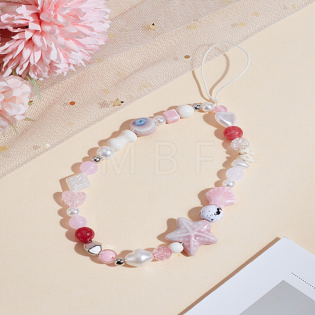 1Pc Resin Beaded Mobile Straps HJEW-LP0001-22-1