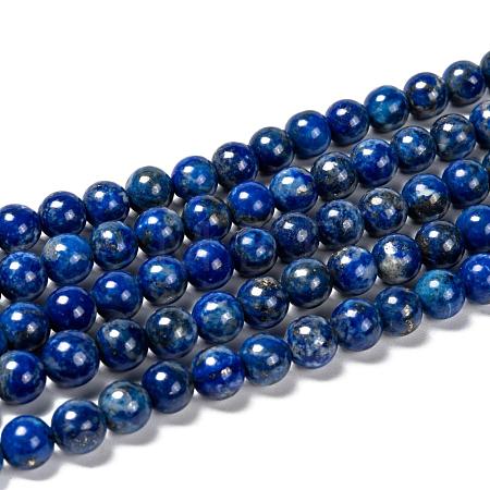 Natural Lapis Lazuli Bead Strands X-G-G953-01-8mm-1