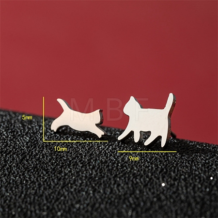 Non-Tarnish Stainless Steel Stud Earrings PW-WG95520-30-1