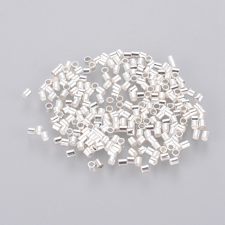 1700pcs 1.5mm Brass Tube Crimp End Beads X-E001-S-1