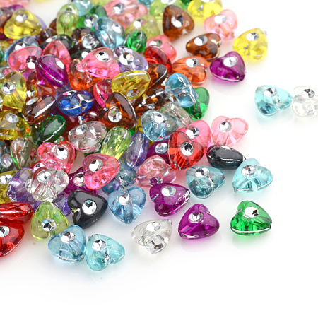 Plating Transparent Acrylic Beads X-PACR-Q104-M-1