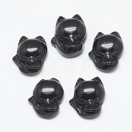 Natural Dyed & Heated Black Agate Pendants G-T122-16D-1