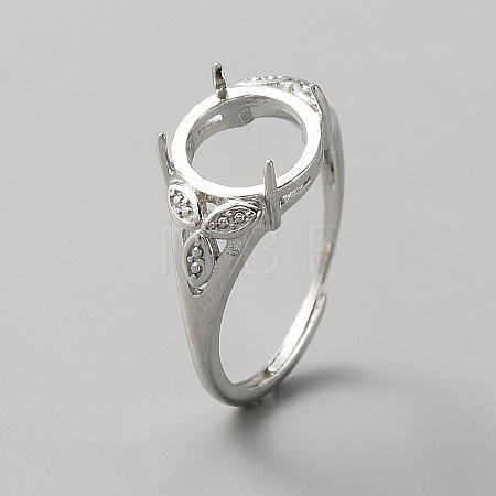 Adjustable Brass Solitaire Ring Settings FIND-WH0120-63B-1