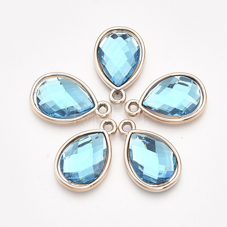 UV Plating Acrylic Pendants OACR-T005-84KC-04-1