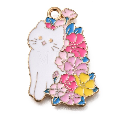 Animal Flower Alloy Enamel Pendants ENAM-Q508-01A-1