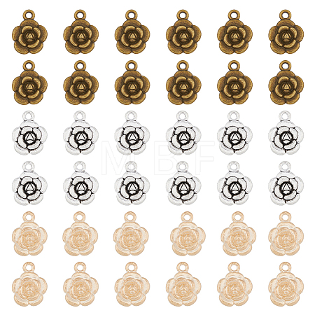 90Pcs 3 Colors Tibetan Style Alloy Pendants FIND-DC0004-18-1