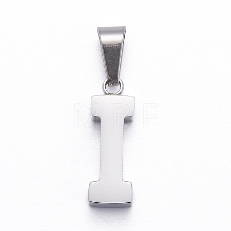 Non-Tarnish 304 Stainless Steel Letter Pendants STAS-H127-I-P-1