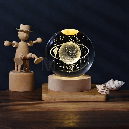 Glass Crystal Ball DJEW-PW0012-047A-04-1