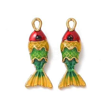 304 Stainless Steel Enamel Pendants STAS-Z193-13G-02B-1