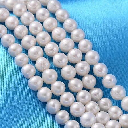 Natural Cultured Freshwater Pearl Beads Strands PEAR-L001-F-07-1
