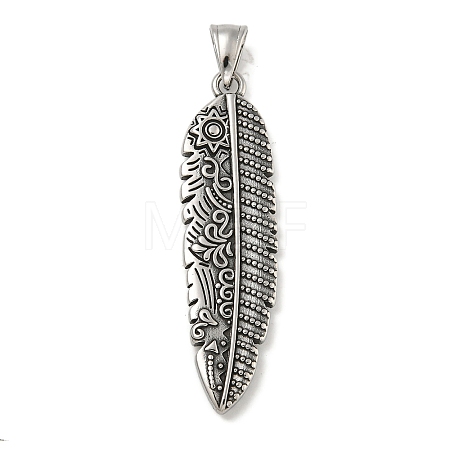 316 Surgical Stainless Steel Pendants STAS-Z073-80AS-1