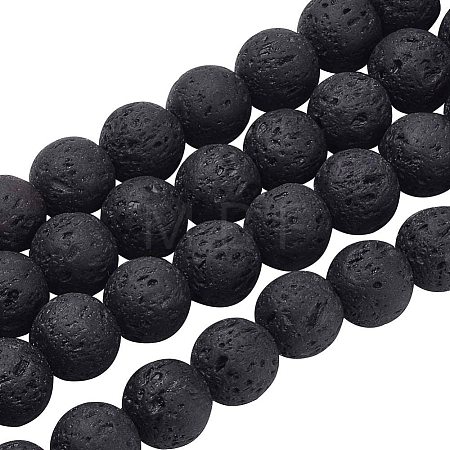 Natural Lava Rock Beads Strands G-OC0001-27-1