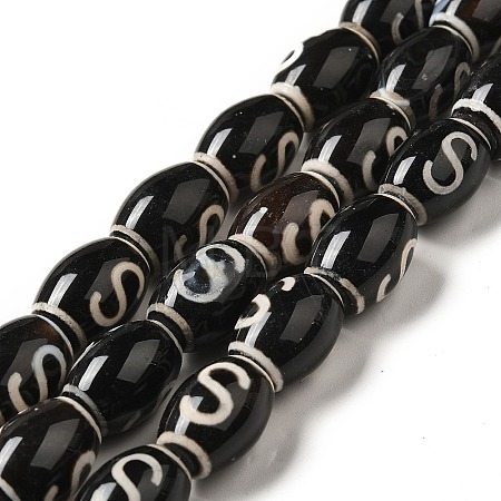 Tibetan Style dZi Beads Strands G-F726-A08-1