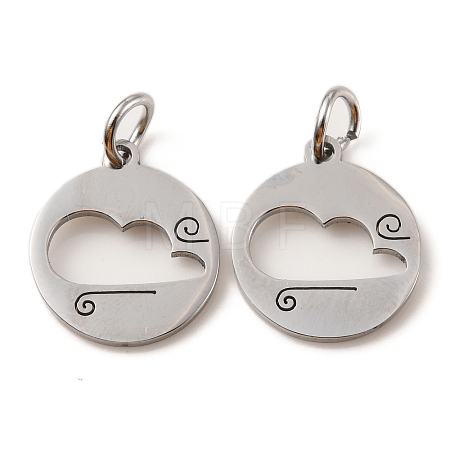 Non-Tarnish 304 Stainless Steel Charms STAS-D050-07P-06-1
